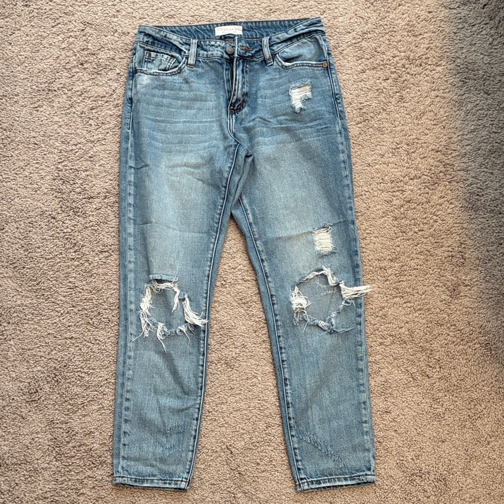 Very Distressed Blue Jeans